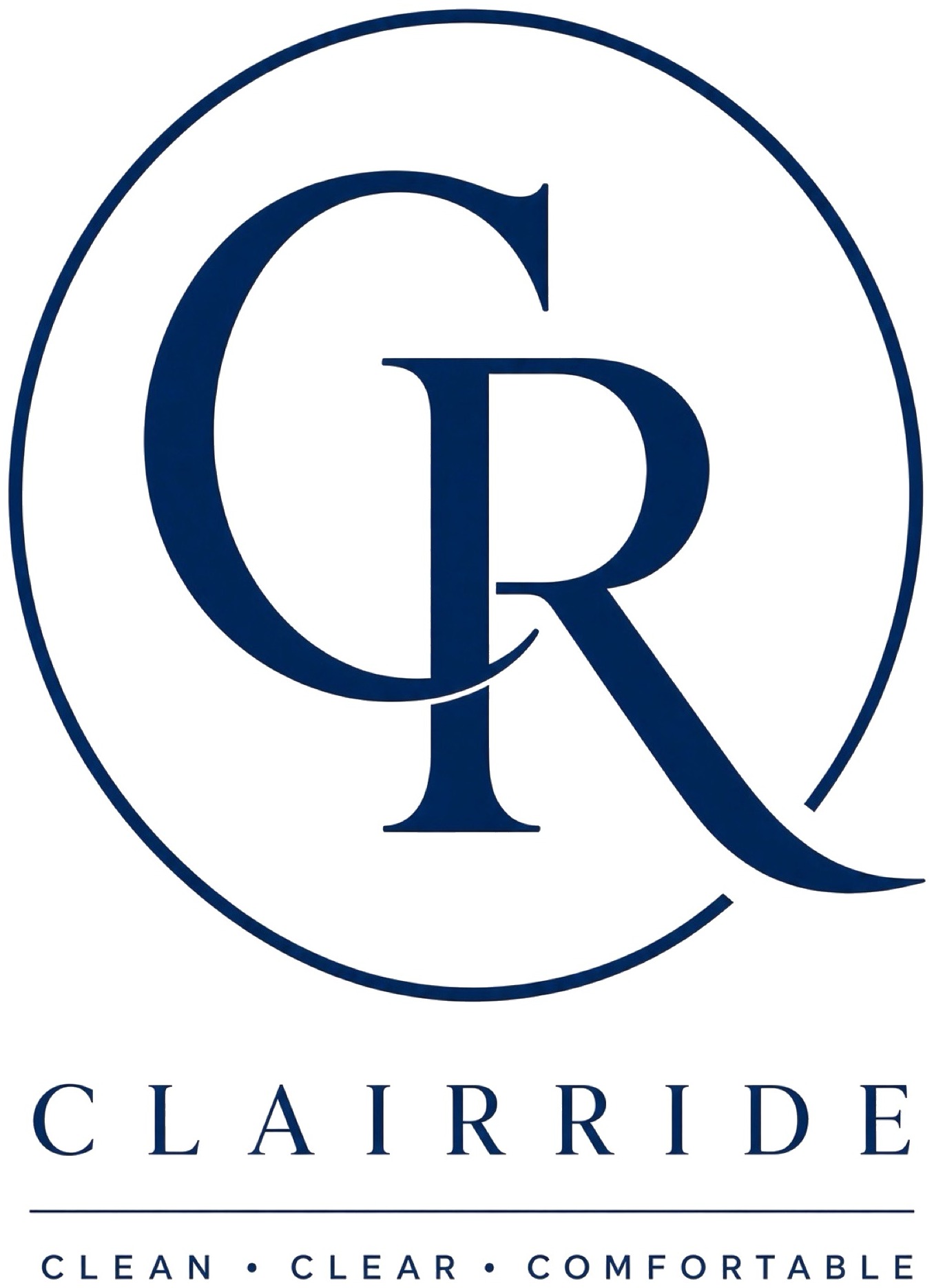 Clairride portrait logo — Clean, Clear, Comfortable